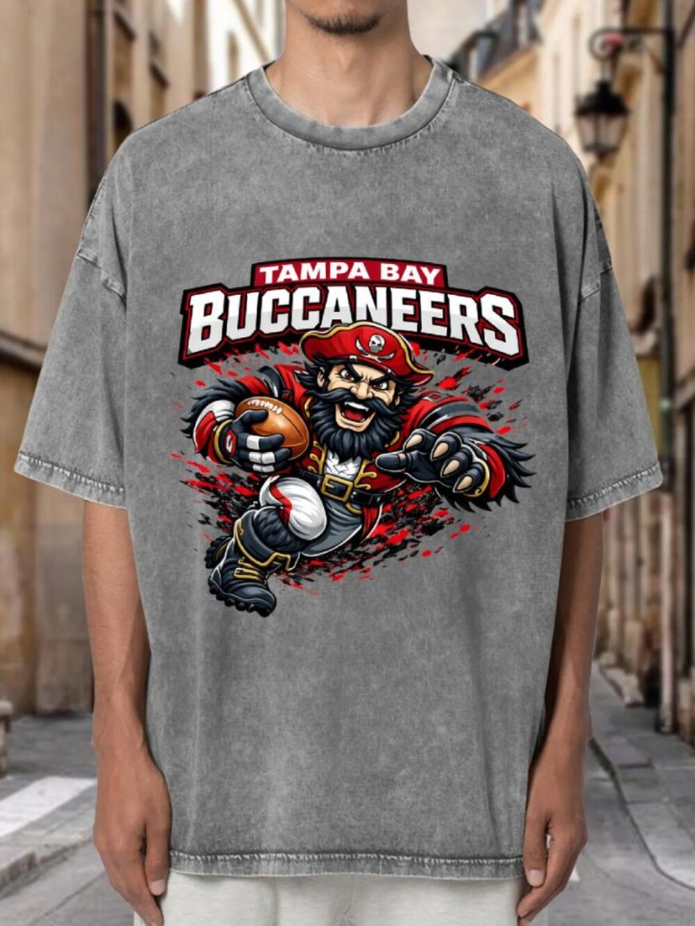 Tampa Bay Buccaneers Pirate Mascot Football Streetwear T-shirt DZUVPFWJI202